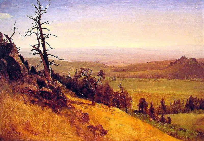 Wasatch Mountains and Great Plains in distance, Nebraska, Albert Bierstadt